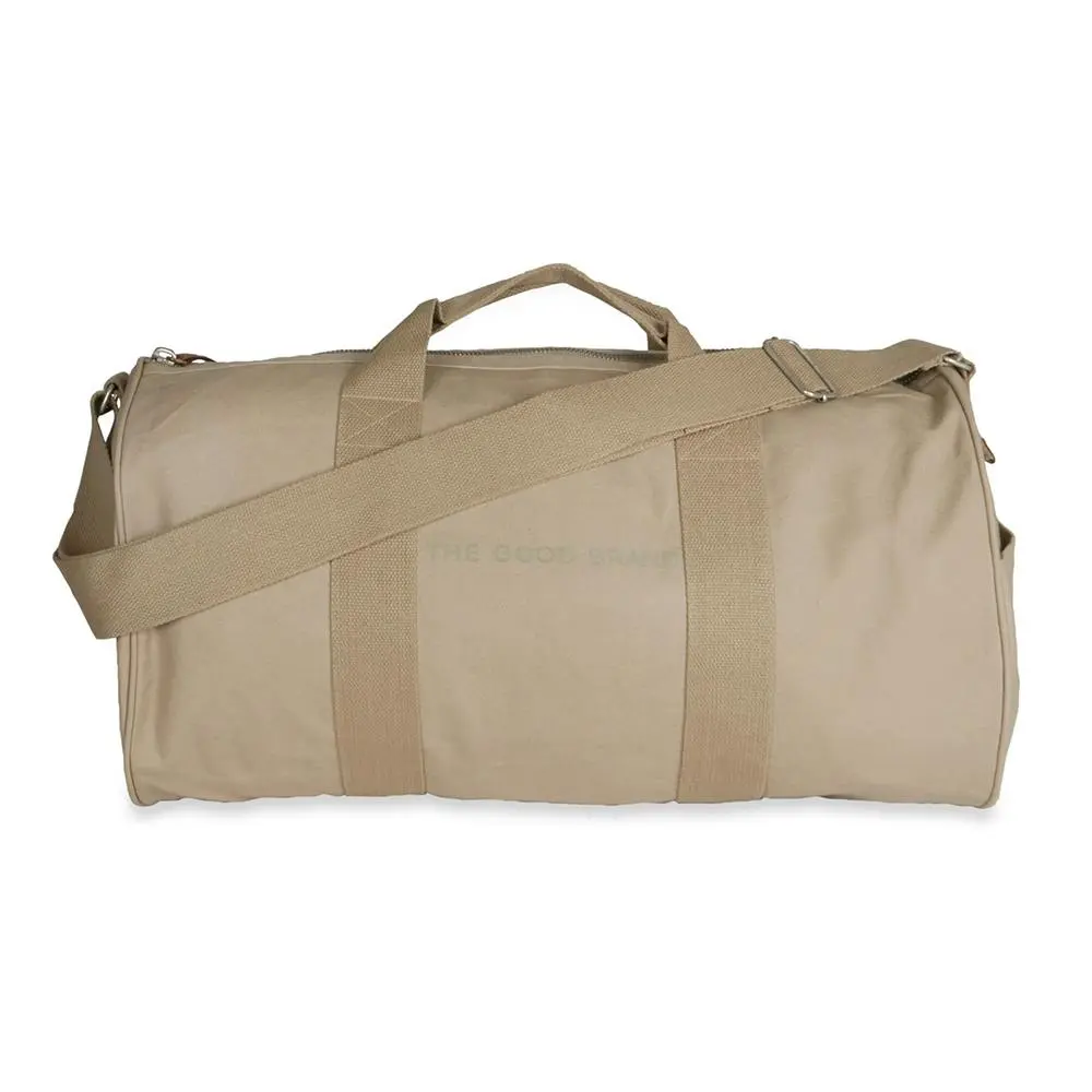 The Good Brand Recycled Cotton Duffle Hand Carry Shoulder Bag w/ Straps Crockery - Fashion