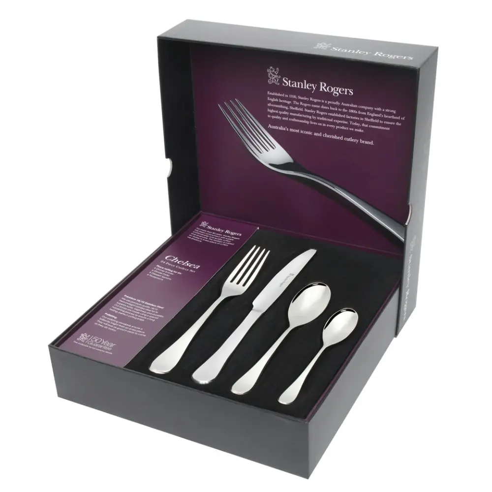 Stanley Rogers Chelsea Stainless Steel 24 Piece Cutlery Set 24pc - Home & Garden