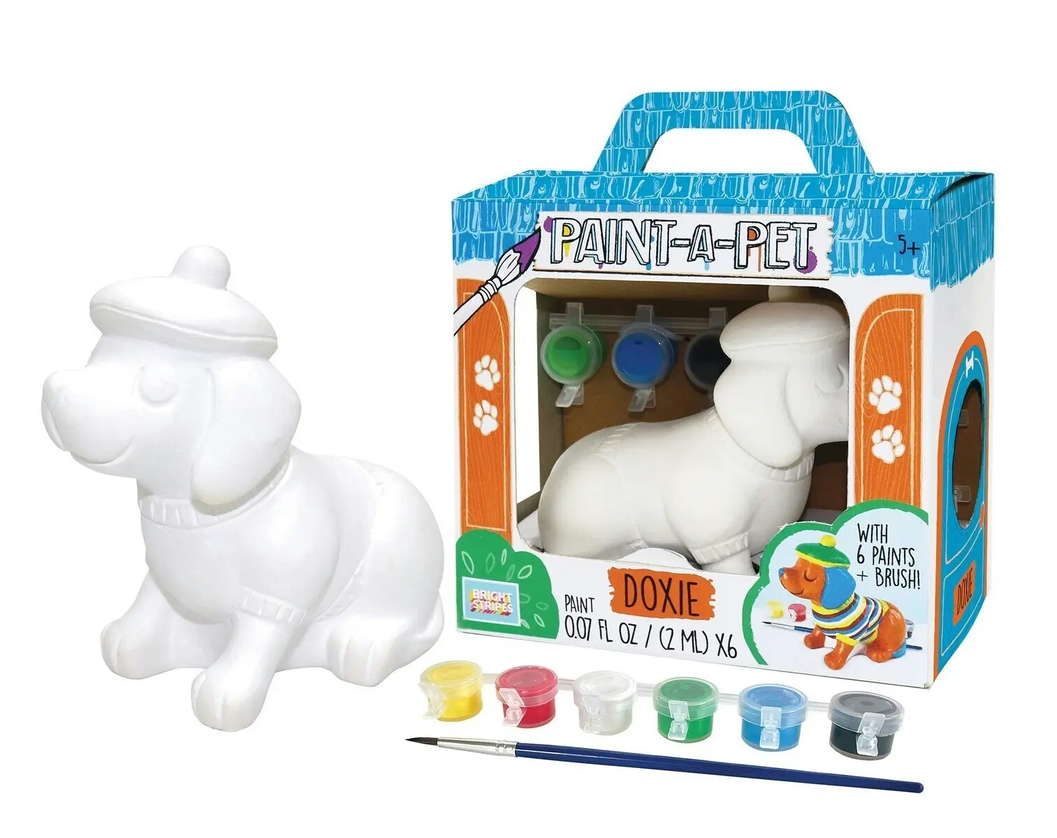 Kaper Kidz Paint A Pet Kids/Children Ceramic Doxie Dachshund Craft Paint Kit 5+ - Hobbies