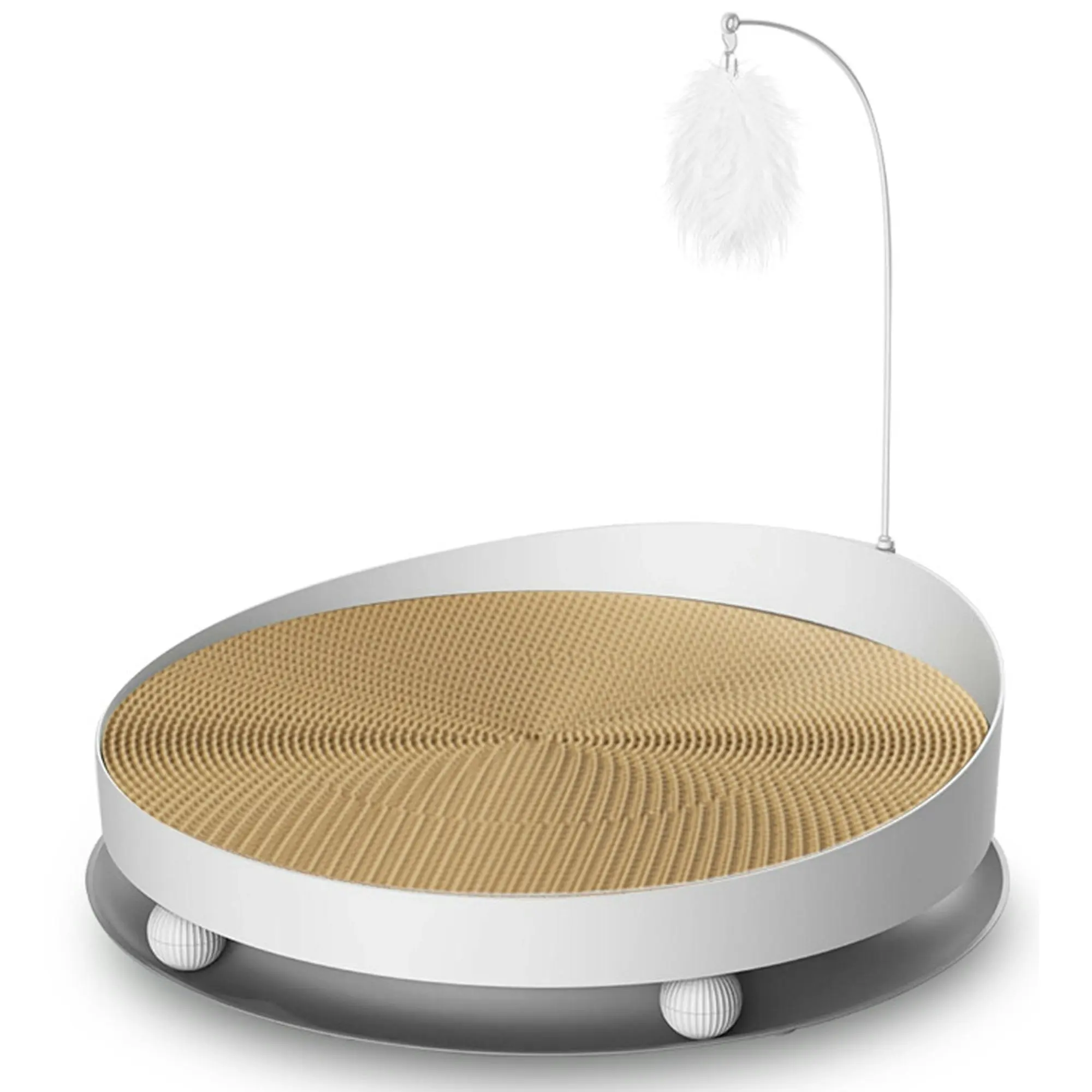 Todo Cat Scratching Tray Board Pet Scratcher Pad Play Toy 40cm Diameter - Pets