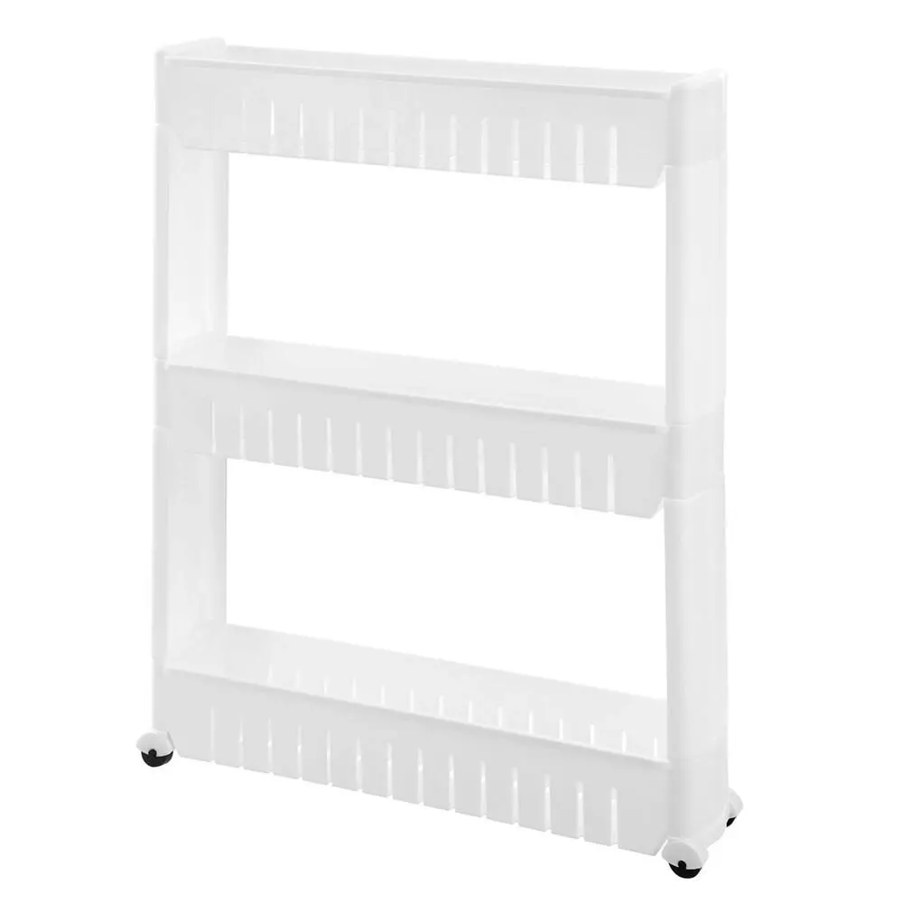 Boxsweden 3 Tier Slim 72cm Home/Room Organiser Display Rack Storage Shelf White - Home & Garden