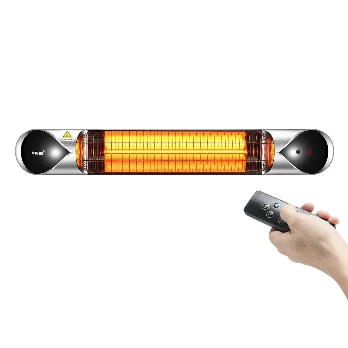 Maxkon New 2500W Carbon Fibre Infrared Heater Instant Heat Outdoor Patio Strip Heater Remote Control - Hardware