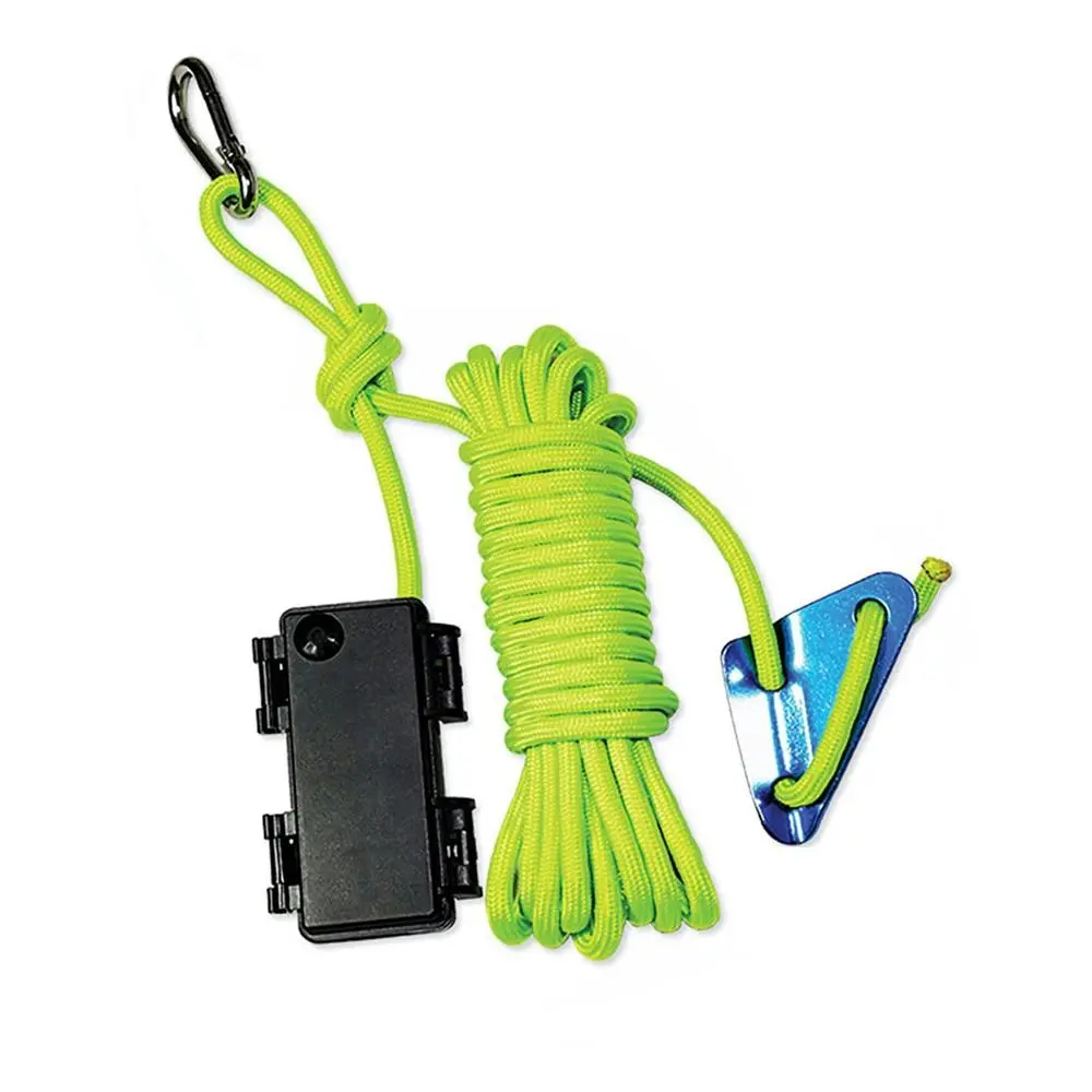 Camp Pro Polyester 5M Camping Tent Bright Rope w/ Battery Box & Adjuster Green - Sports & Outdoor