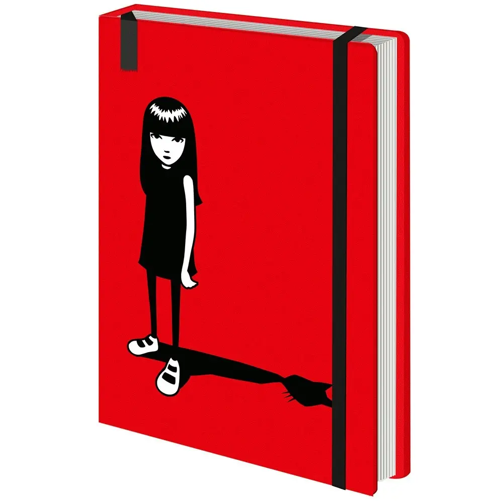 Emily The Strange Cat Shadow Red Premium Stationery School Notebook/Notepad - Office