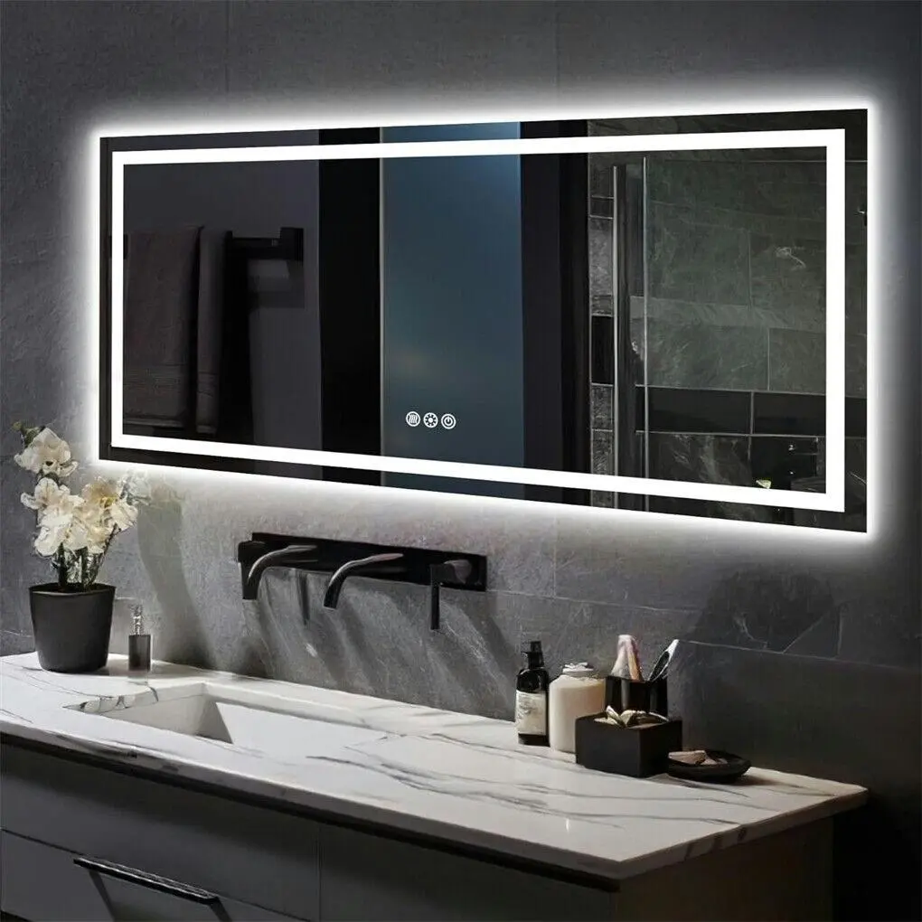 Fin 1830Mm Huge Anti-Fog Led Bathroom Mirror Dimmable Vanity Mirror Shatterproof Au