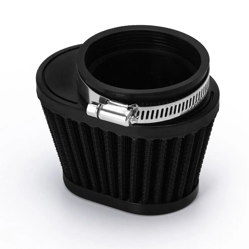 Universal Black Metal Pod Air Filter With Clamp For Car Motorcycle - Home & Garden