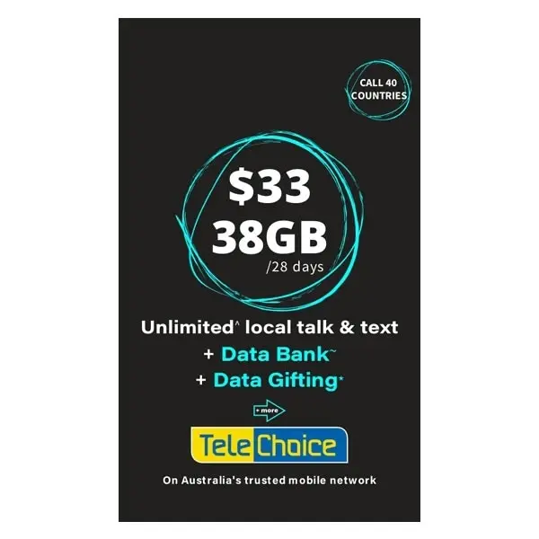 TeleChoice $33 Prepaid SIM Card - Electronics