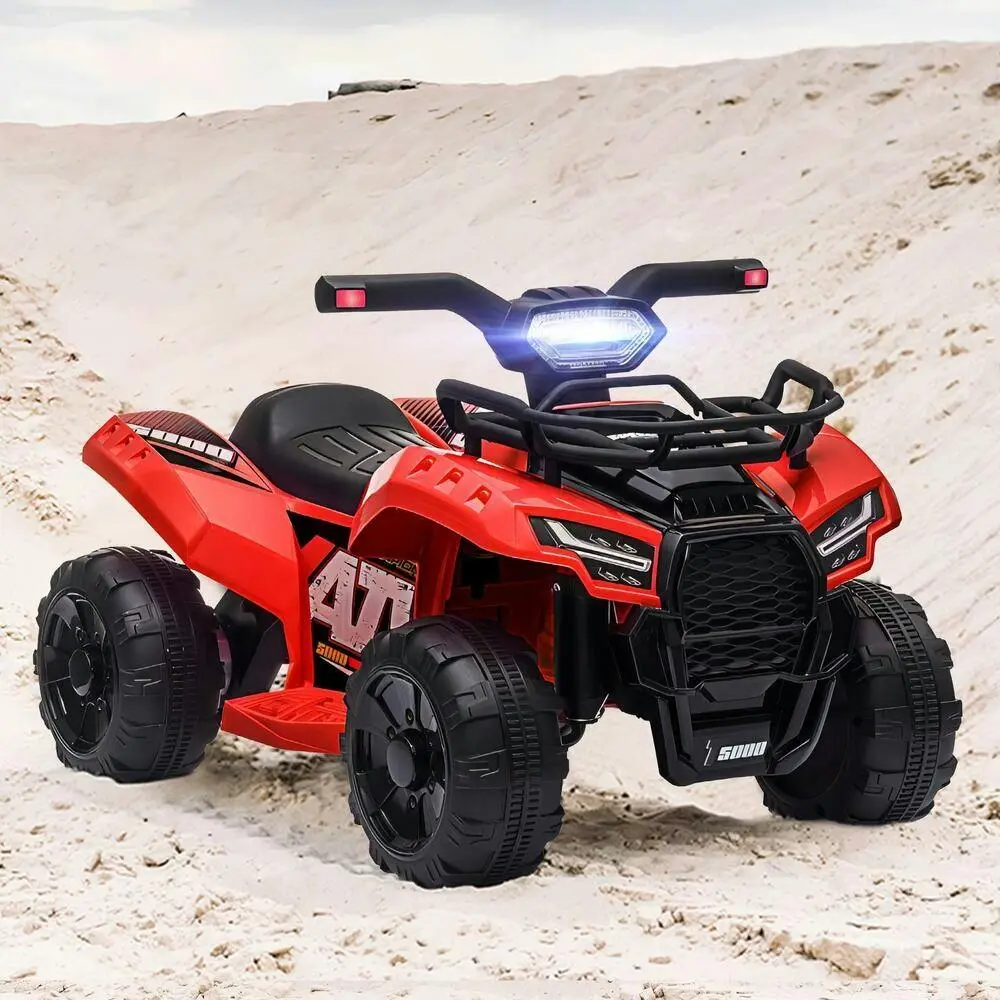 Alfordson Ride On Car Kids Electric ATV Toy With LED Lights Red - Toys & Games