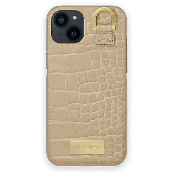 Ideal of Sweden Warm Beige Croco Case (Suits iPhone 14 Plus) - Electronics
