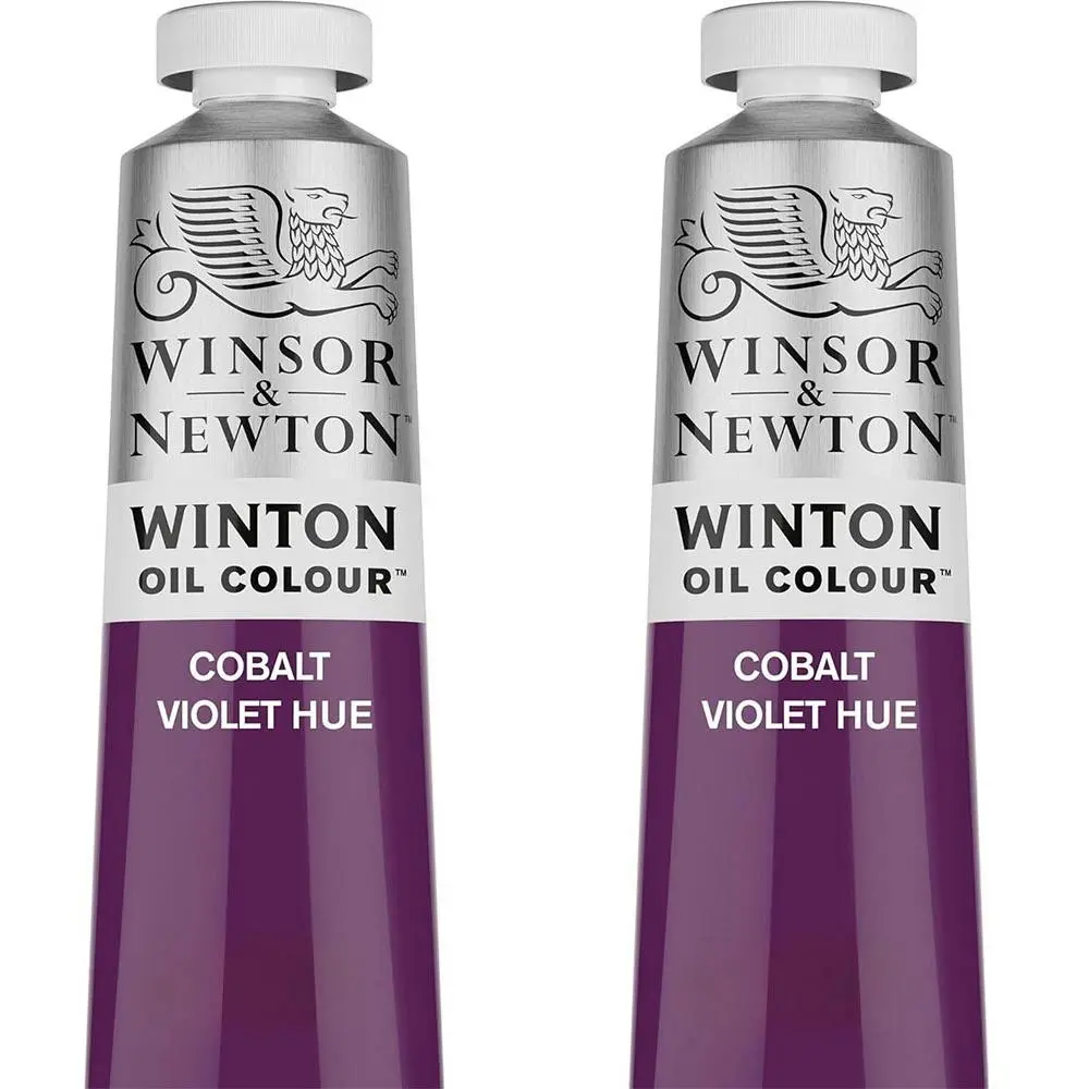 2x Winsor & Newton 200ml Winton Oil Colour Paint Artist Cobalt Violet Hue - Hobbies