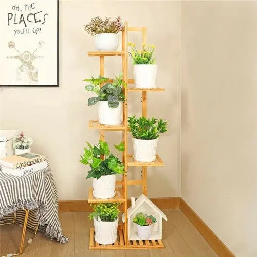 Indoor & Outdoor Bamboo Plant Stand 6-Tier