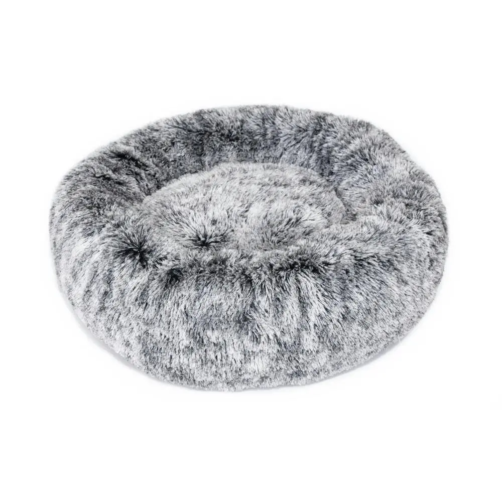 Superior Pet Plus Curl Up Cloud Calming Pet/Dog/Cat Bed Dove Grey Medium 60cm - Pets