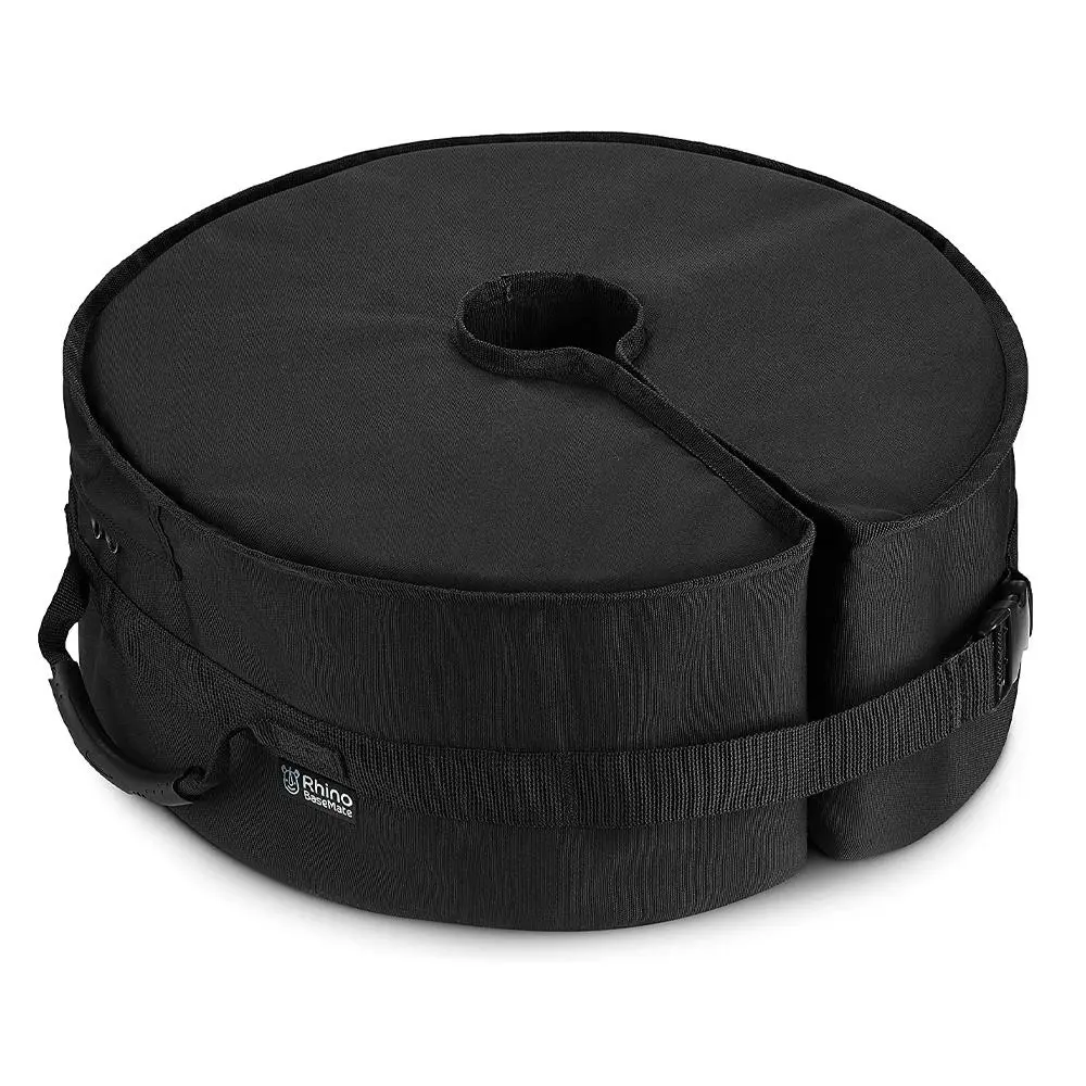 Rhino Basemate Round Outdoor/Patio Offset Cantilever Umbrella Base 18in Black - Home & Garden