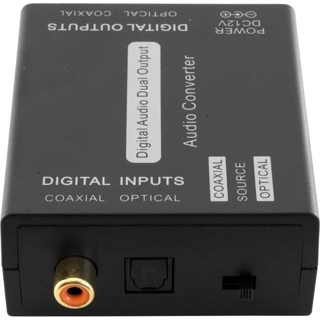 Pro2 Optical Toslink Coaxial Dual Digital Audio Converter Multichannel 12V - Electronics