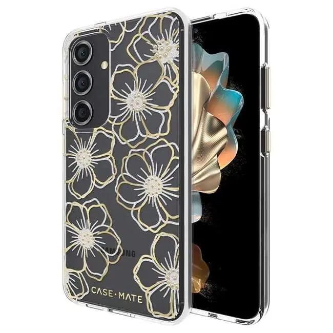 Case-Mate Floral Gems Case (Suits Galaxy S24) - Gold