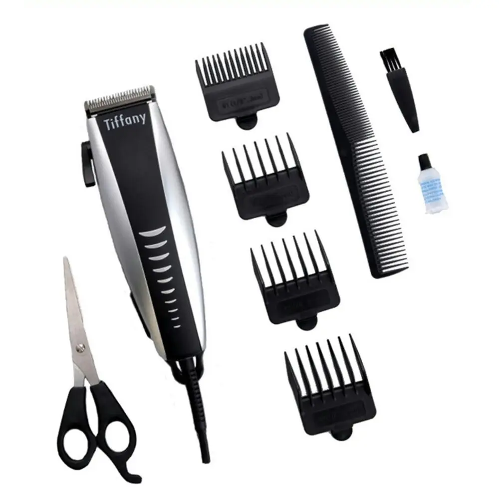 Tiffany Hair Clipper/Trimmer/Groomer Kit w/Comb/Stainless Steel Blade Scissors - Beauty