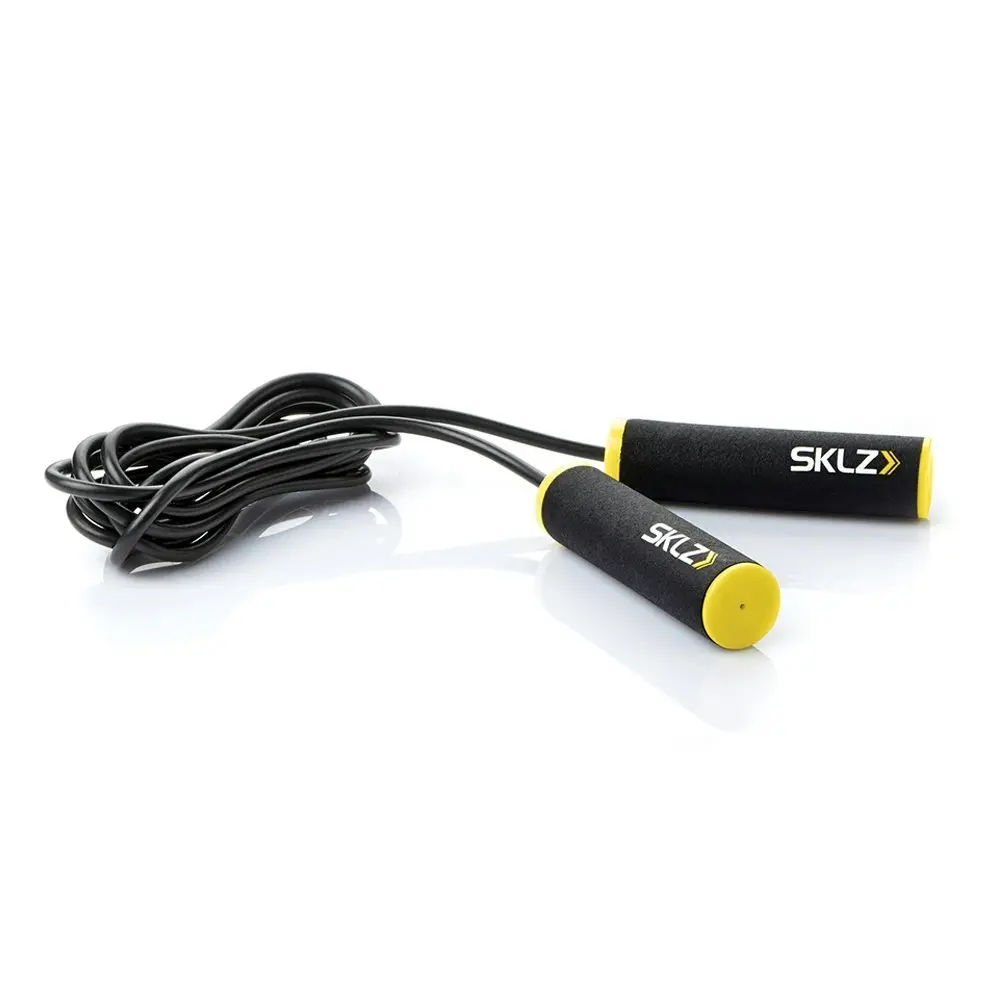 SKLZ 143in Adjustable Padded Grip Jump Skipping Rope Endurance Gym Training BLK - Sports & Outdoor