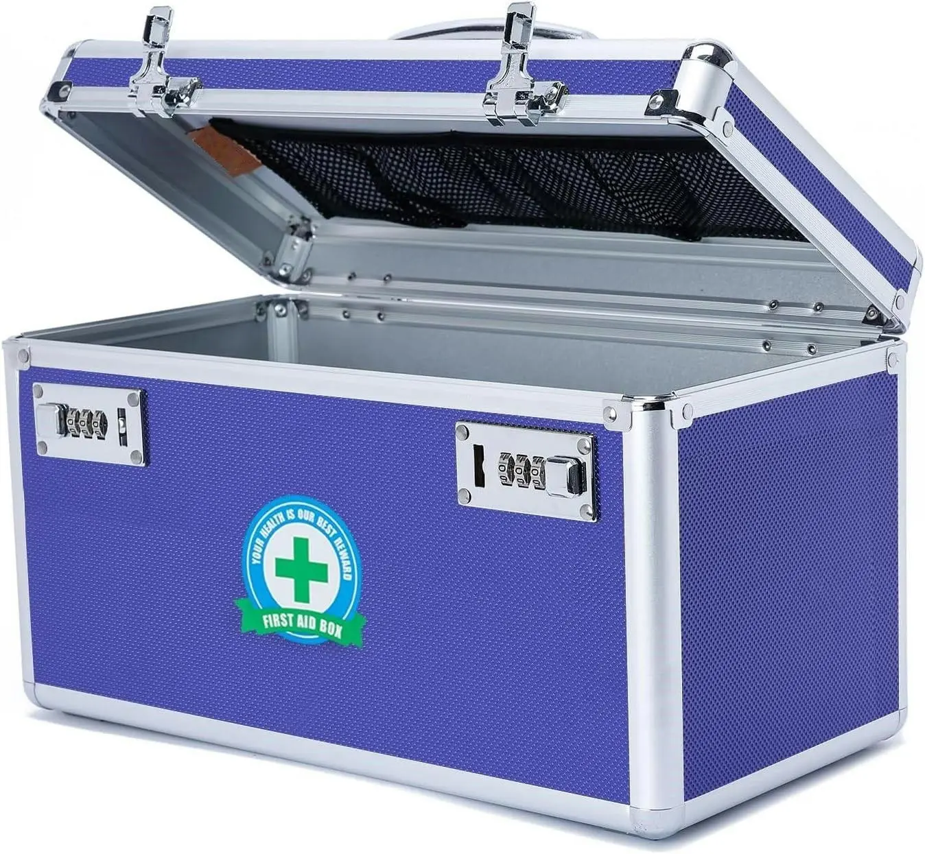 Locking Combination Medicine Box (Blue/Large) - Home & Garden