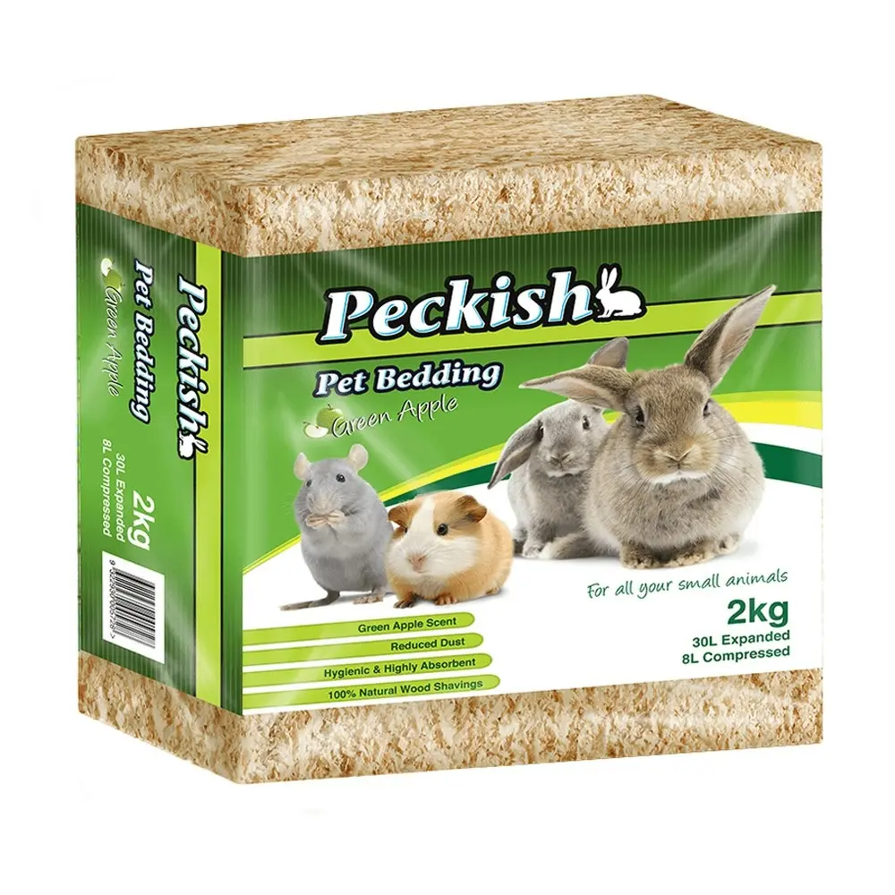 Peckish Small Pet Bedding Dust Free Shavings Rabbit/Mouse Green Apple Scent 2kg - Pets