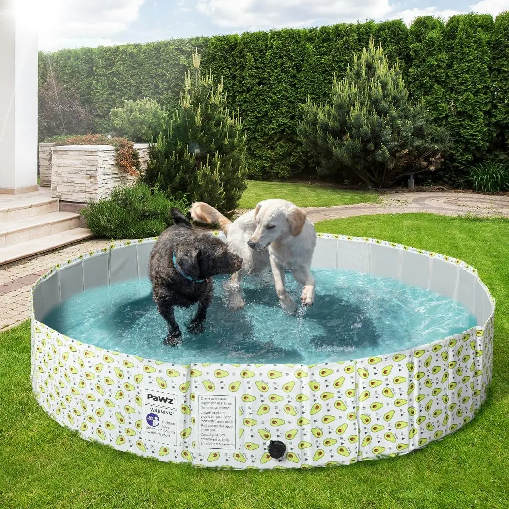 Pawz 160cm Portable Pet Swimming Pool Dog Washing Bath Tub Outdoor Foldable - Pets