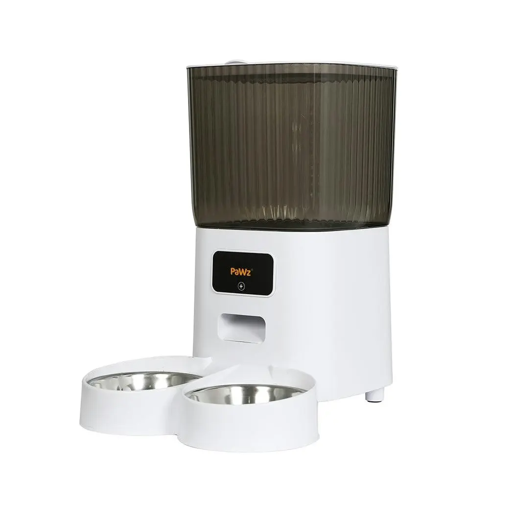 Pawz 5L Automatic Pet Feeder Double Bowl Dog Cat Auto Smart Food Dispenser Timer - Pets