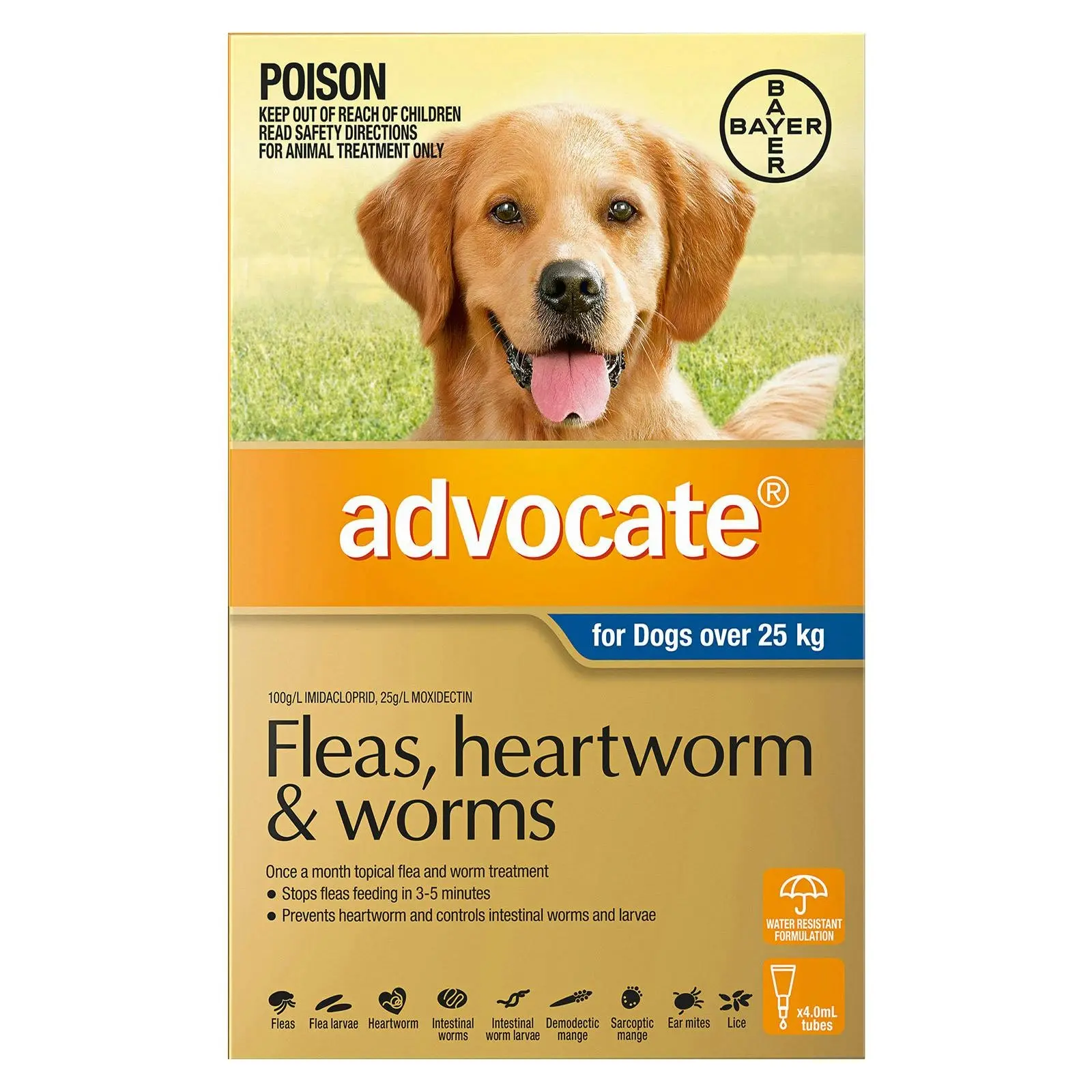 ADVOCATE for Dogs For Extra Large Dogs Over 25Kg (Blue) 3 Pipettes - Pets