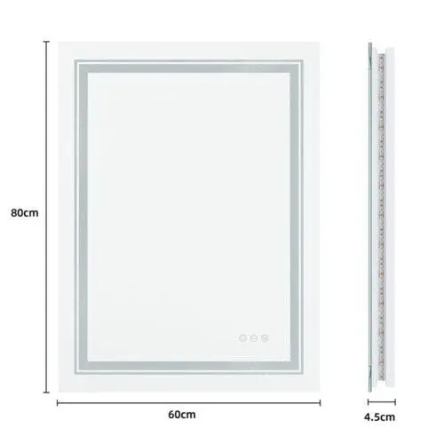 Modern Luxury: LED Mirror with Defogger - Home & Garden