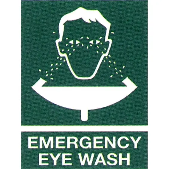 Livingstone Metal Printed Sign 'Emergency Eyewash' 225 x 300mm - Health