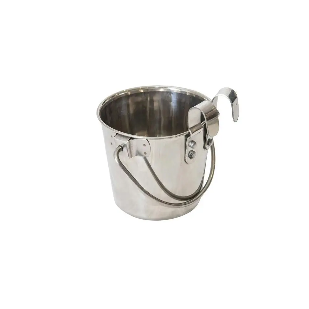 Superior Pet Essentials Durable Flat Sided Bucket with Riveted Hooks 3.8L - Pets