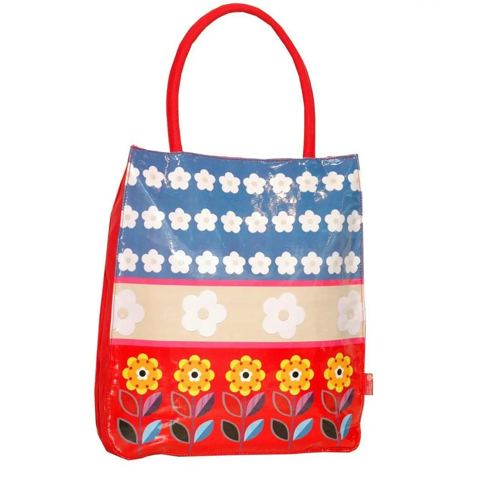 Lantern Studios Ellen G PVC Tote Bag Storage Outdoor Travel Handbag Daisies - Fashion