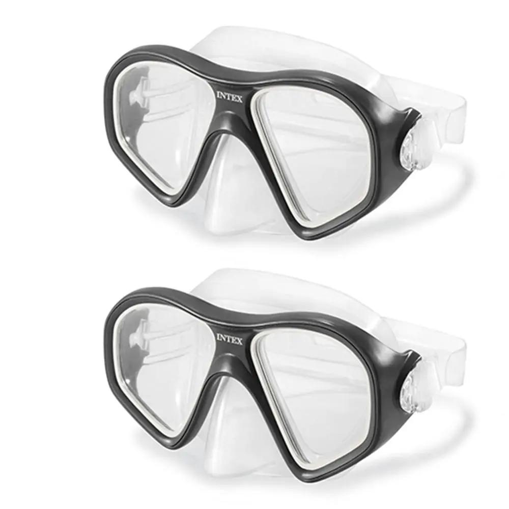 2x Intex Aqua Flow Sport Reef Rider Snorkel Mask Swimming Goggles Kids 14y+ Asst - Sports & Outdoor