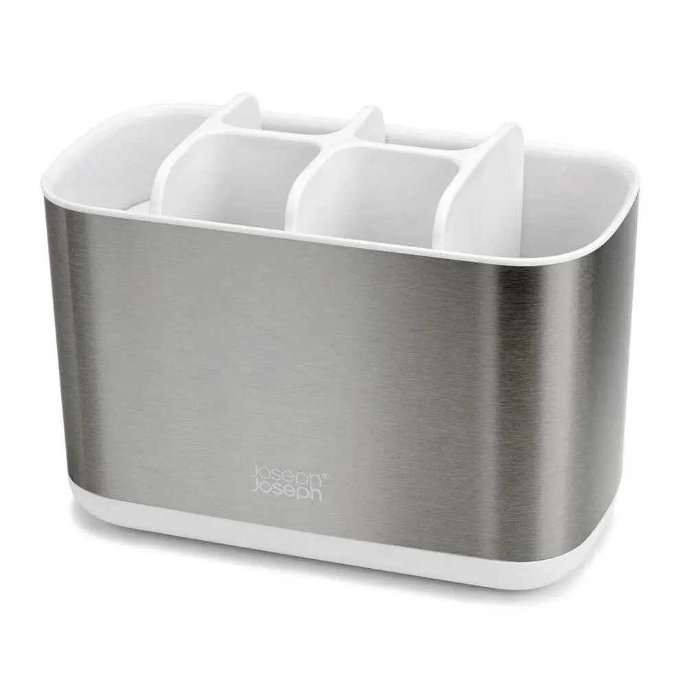 Joseph Joseph EasyStore Steel Toothbrush Caddy/Holder Bathroom Organiser Large - Home & Garden