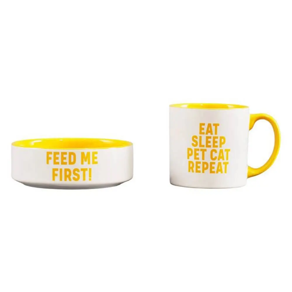 Wild & Woofy Cat Mug and Bowl Set - Pets