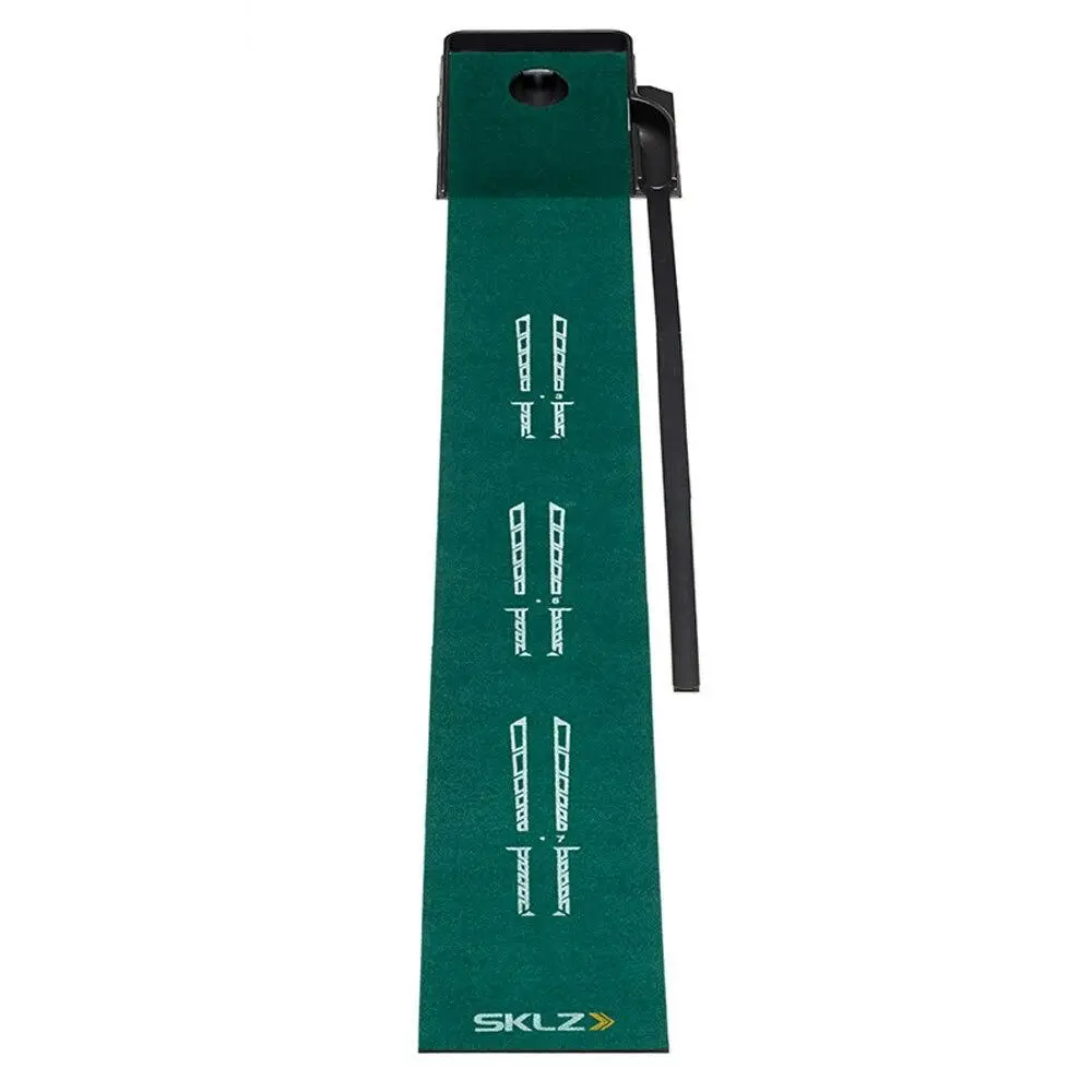 SKLZ 274cm Accelerator Pro Putting Golf Practice/Training Mat w/ Ball Return GRN - Sports & Outdoor