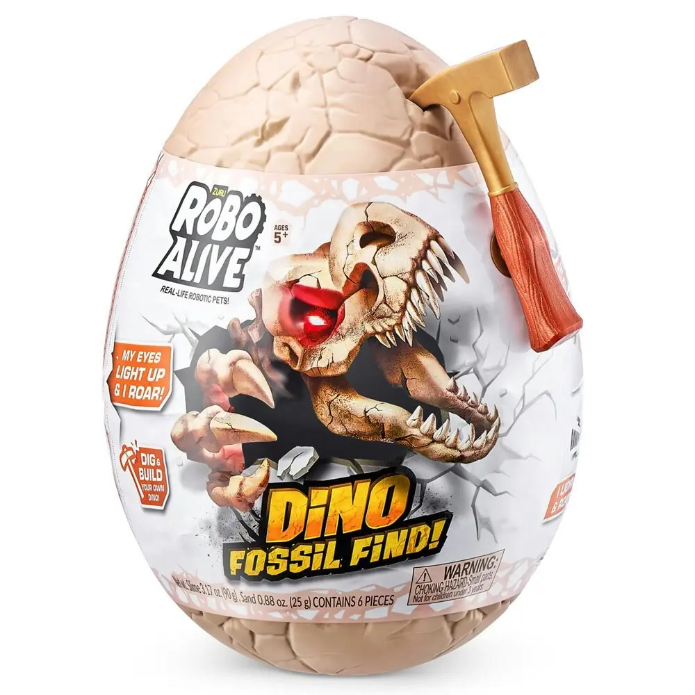 ZURU Robo Alive Dino Fossil Find Surprise Egg DIY Digging Kids Toy Assorted 5+ - Toys & Games