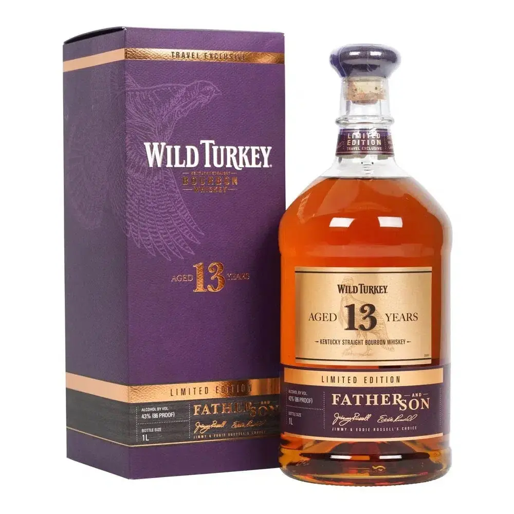 Wild Turkey 13 Year Old Father & Son Limited Edition Kentucky Bourbon Whiskey 1L - Alcohol