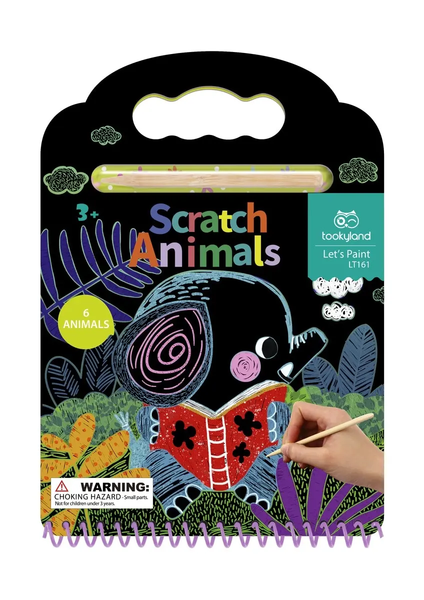 2pc Tookyland Scratch Animal Art/Craft Home/School Activity Fun Play Toy 3+ - Hobbies