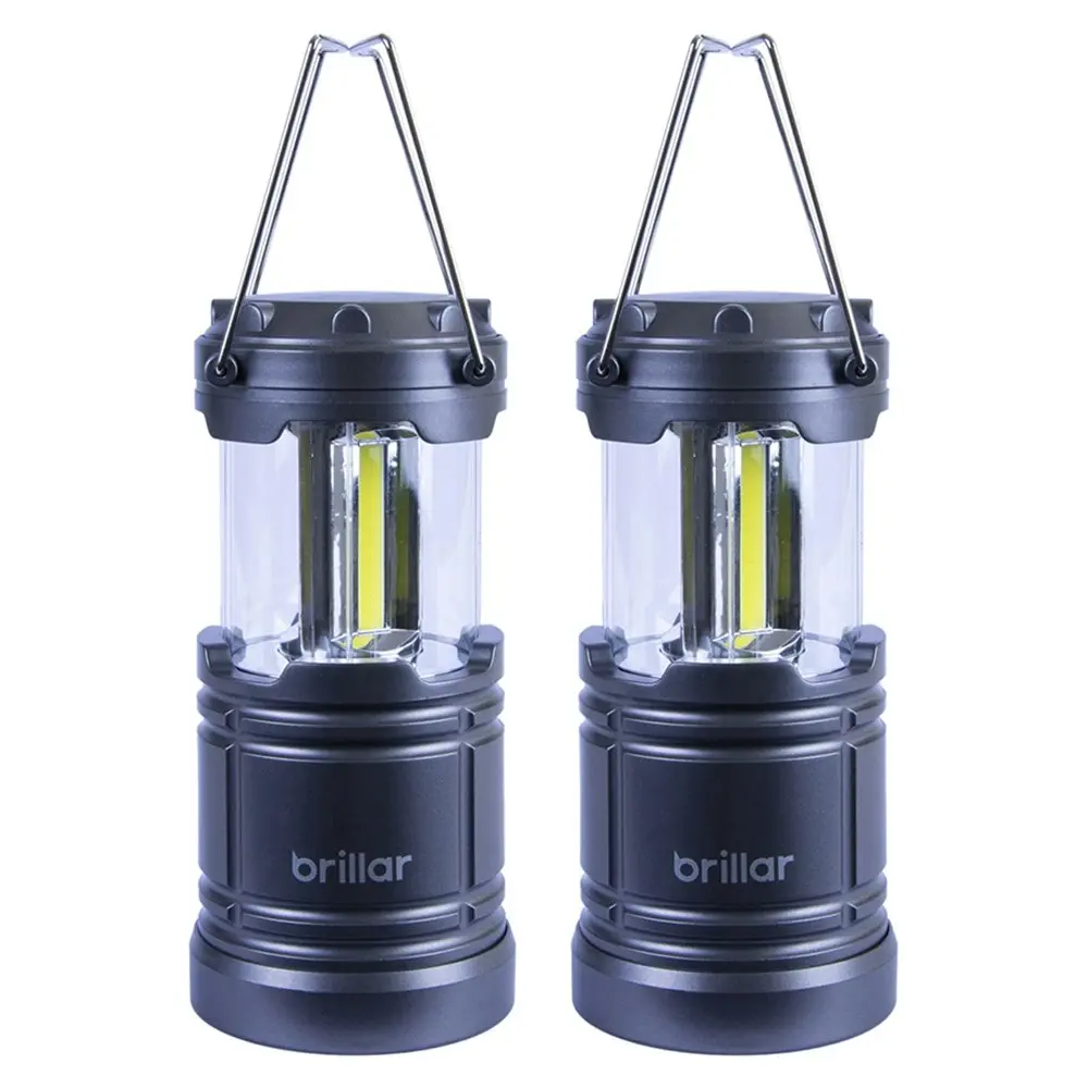 2x Brillar Cob LED 260 Lumens Popup Lantern Tent Light Camping/Hiking Lamp Asstd - Sports & Outdoor