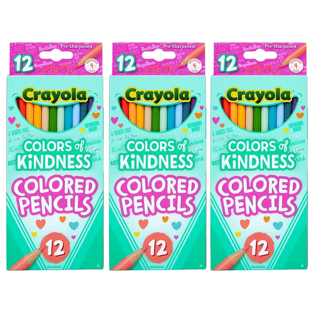 36pc Crayola Kids/Childrens Creative Art Colours Of Kindness Colored Pencils - Office