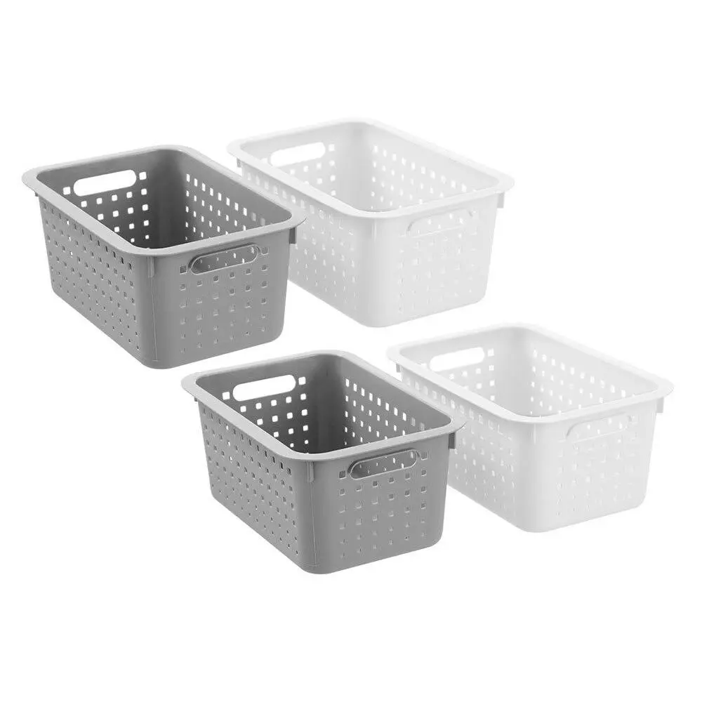 4x Boxsweden Cubo 33x22cm Storage Basket Home Organiser Small Rectangle Assorted - Home & Garden