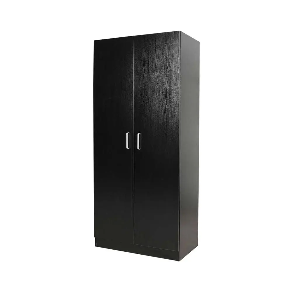 Design Square Modern 2-Door Multi-Purpose 5-Tier Cupboard Pantry Storage Cabinet - Black