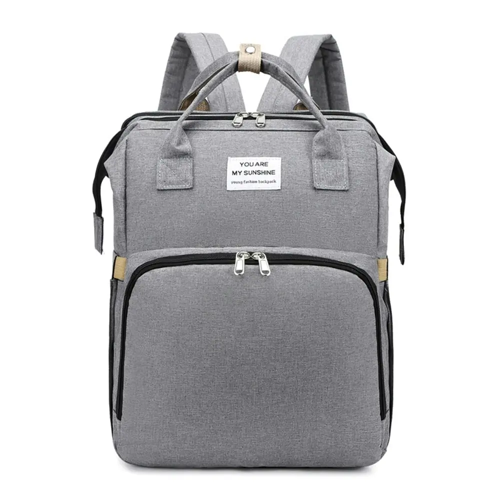 Portable Diaper Bag Mummy Backpack Folding Baby Bassinet Bed Diaper Changing Pad - Fashion