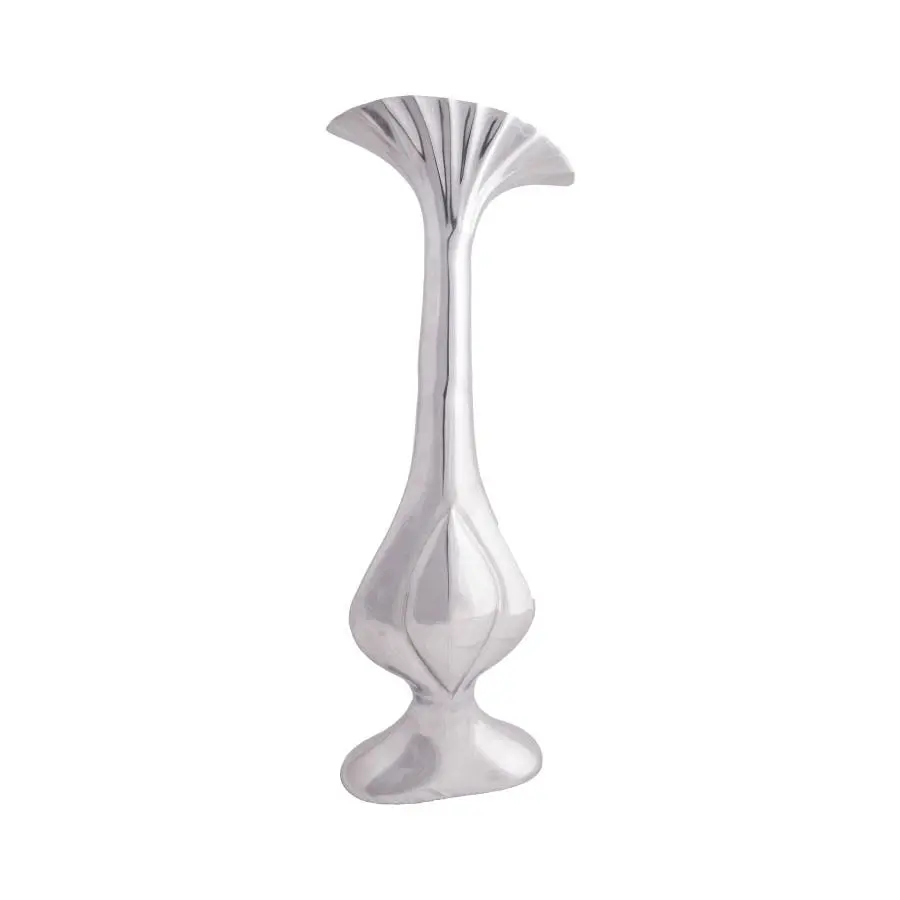 SSH Collection Lotus Medium 81cm Tall Vase - Polished Aluminium