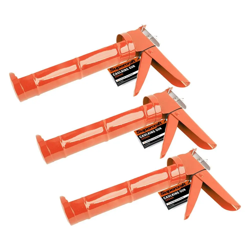 3x Supercraft Standard Cartridge Caulking Gun Ratchet Manual Applicator Tool Set - Hardware