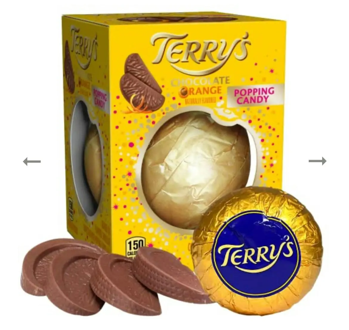 TERRY ORANGE POPPING CANDY BALL147G - Groceries