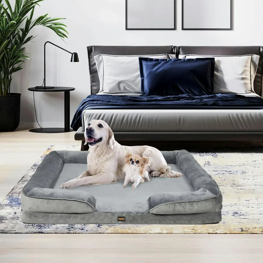 Pawz Memory Foam Pet Sofa Bed Cushion Dog Mat Washable Removable Orthopedic XXL - Pets