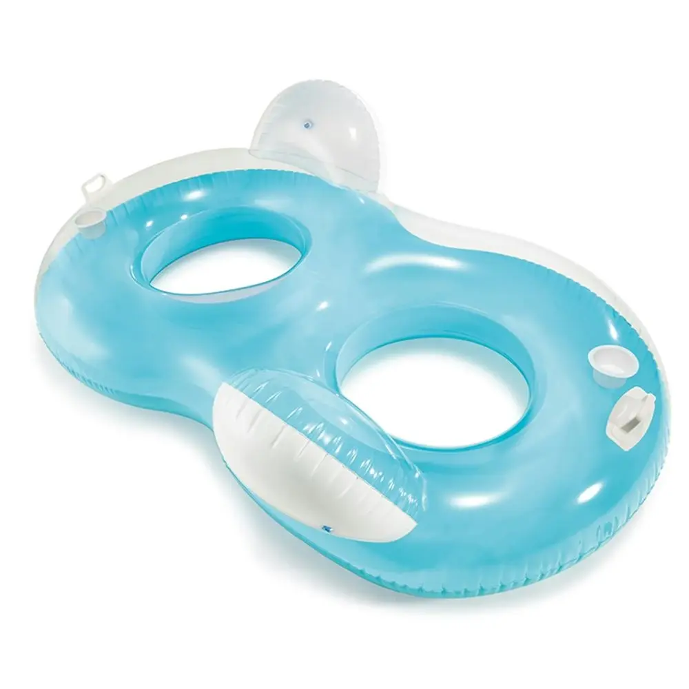 Intex 1.9M Double Pillow Back Lounge Inflatable Swim Pool Ring Float Chair 9Y+ - Up to 70% off Summer Sale
