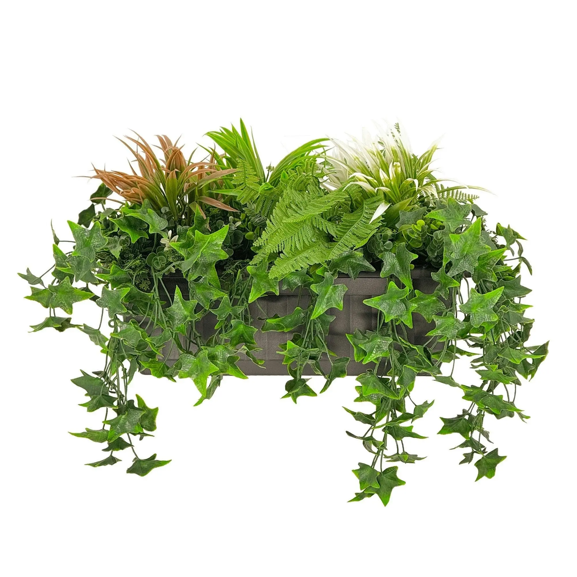 Artificial Plants Balcony Planter Box - Tropical Island 50cm Outdoor