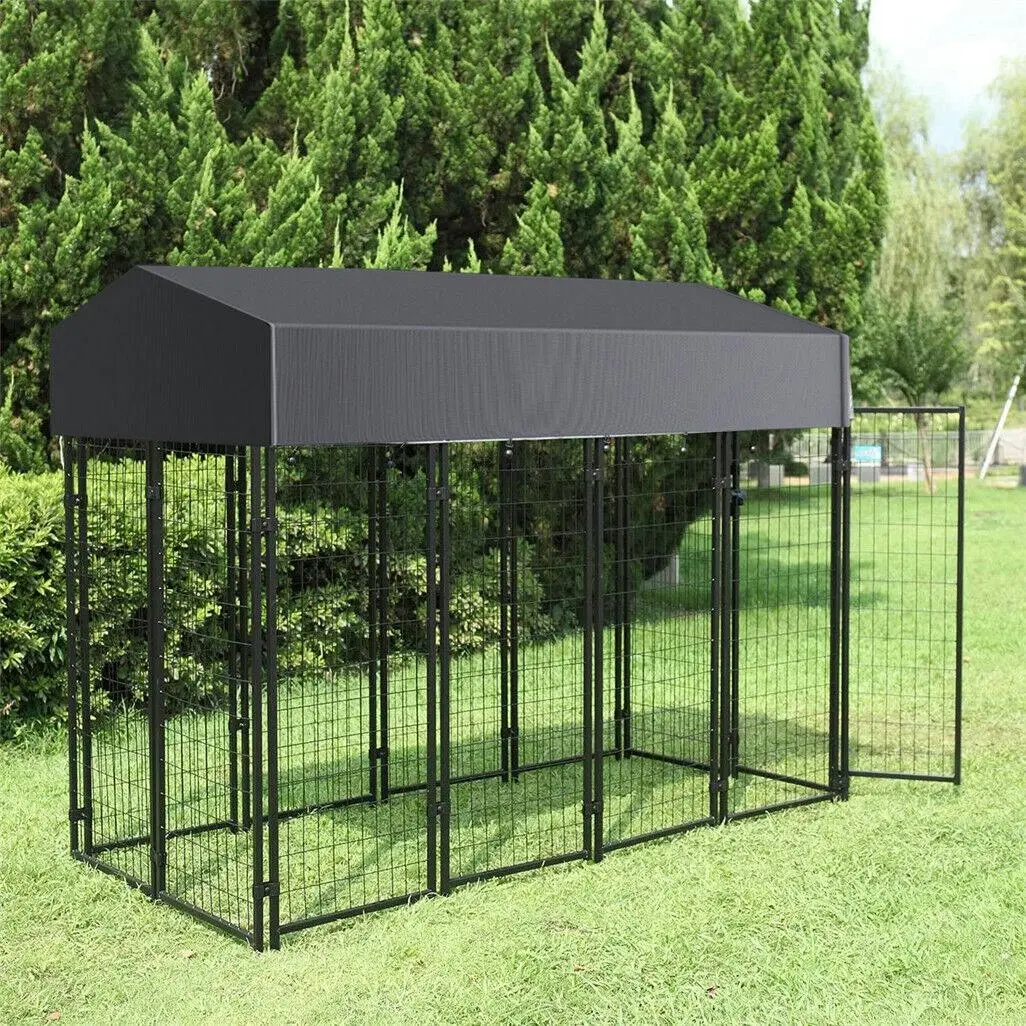 Waterproof Pet Enclosure with Playpen and Roof - Pets