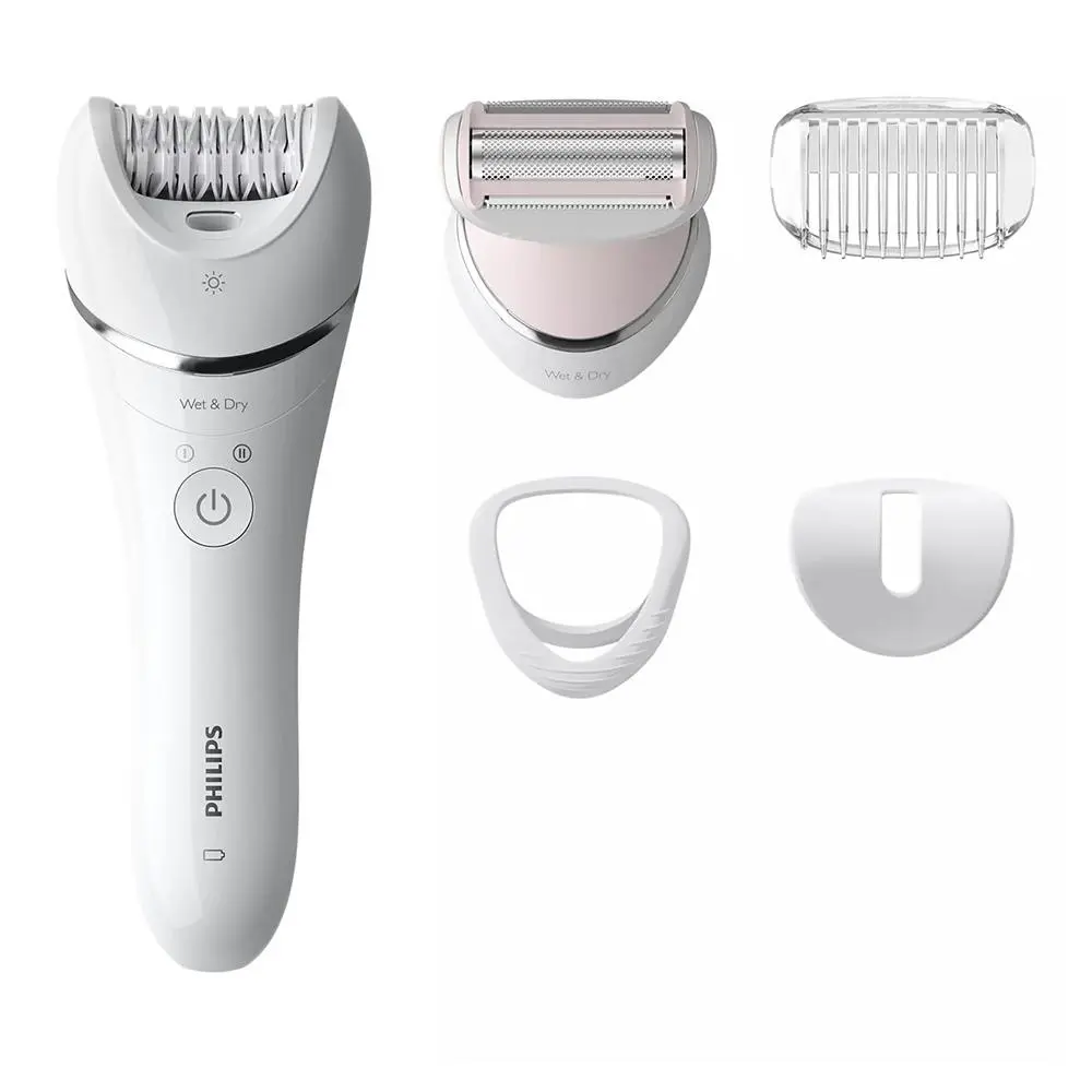 Philips BRE710 Wet/Dry Women Electric Epilator Legs/Hands Hair Removal w/Trimmer - Beauty